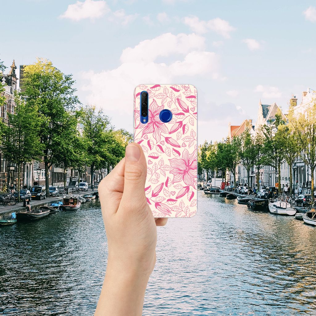 Honor 20 Lite TPU Case Pink Flowers