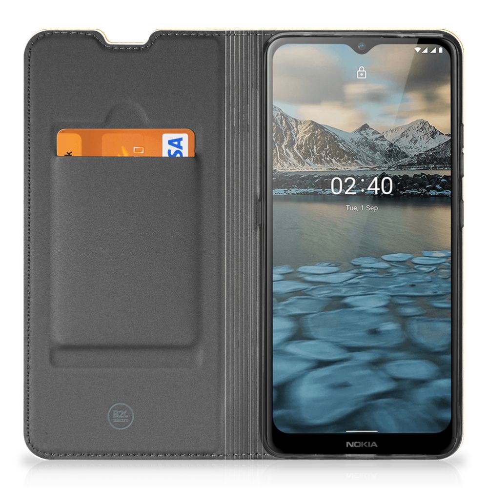 Nokia 2.4 Book Wallet Case Licht Hout