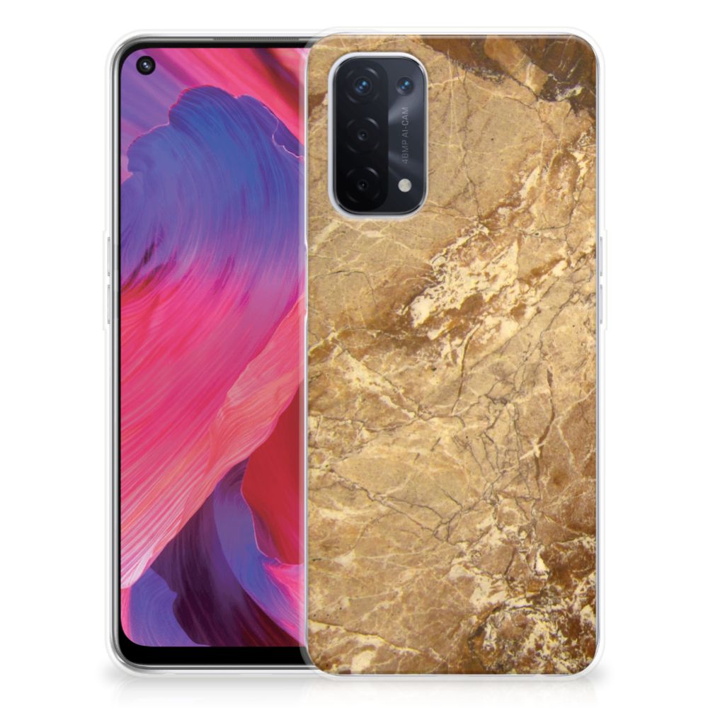 OPPO A93 5G TPU Siliconen Hoesje Marmer Creme