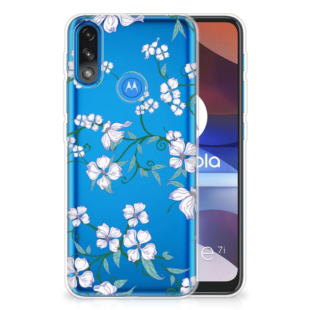 Motorola Moto E7/E7i Power Uniek TPU Case Blossom White