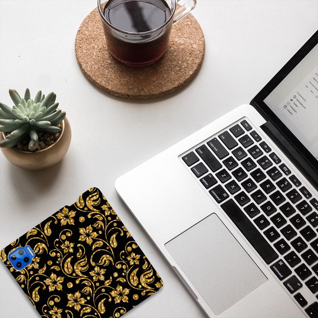 Motorola Moto G 5G Plus Smart Cover Gouden Bloemen - B2C Telecom