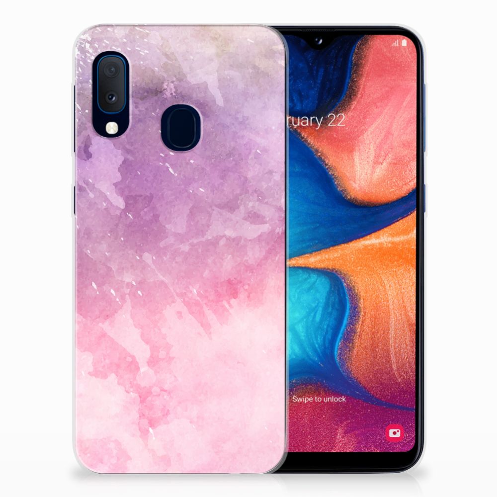 Hoesje maken Samsung Galaxy A20e Pink Purple Paint