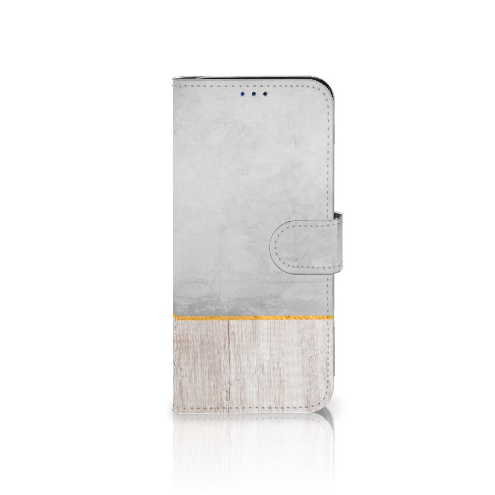 Samsung Galaxy A30 Book Style Case Wood Concrete