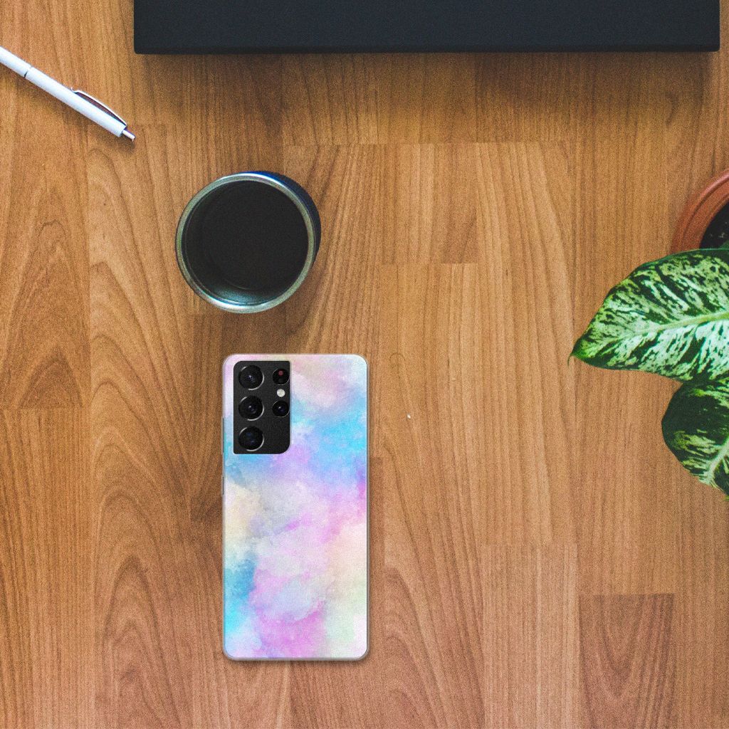 Hoesje maken Samsung Galaxy S21 Ultra Watercolor Light B2C Telecom