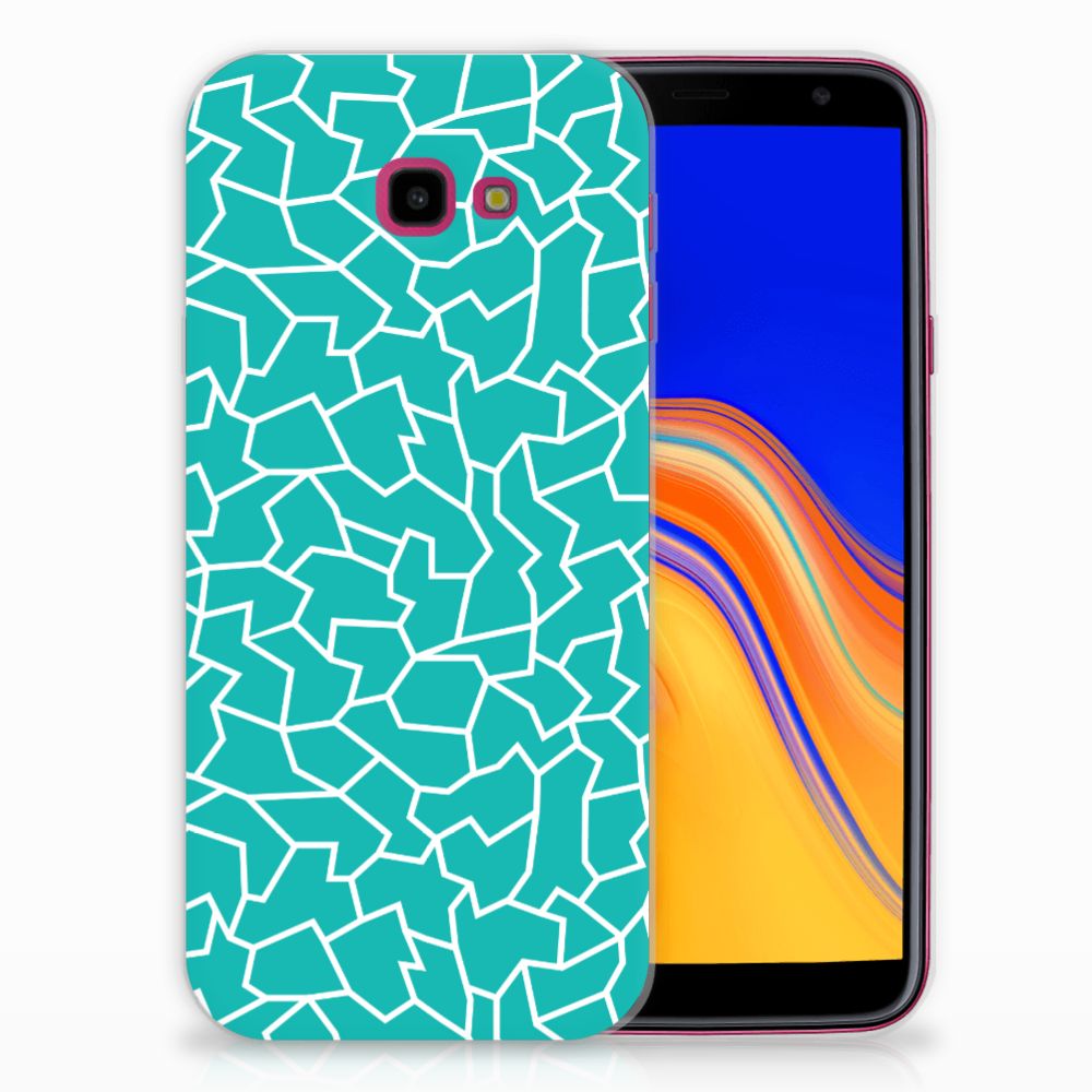 Samsung Galaxy J4 Plus (2018) Hoesje maken Cracks Blue