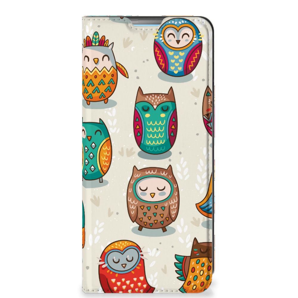 OPPO A74 4G Hoesje maken Vrolijke Uilen - B2C Telecom