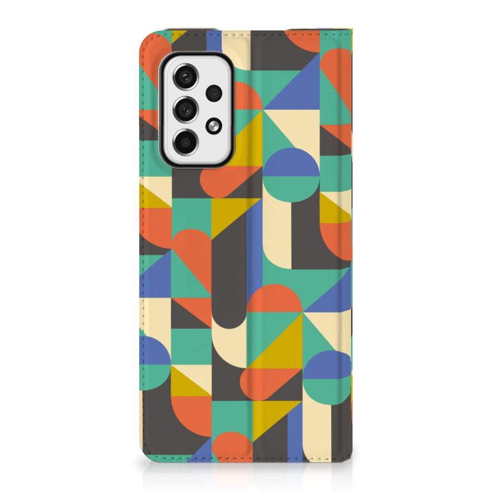 Samsung Galaxy A73 Hoesje met Magneet Funky Retro - B2C Telecom