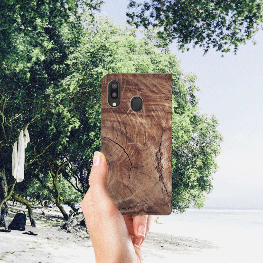 Samsung Galaxy M20 Book Wallet Case Tree Trunk