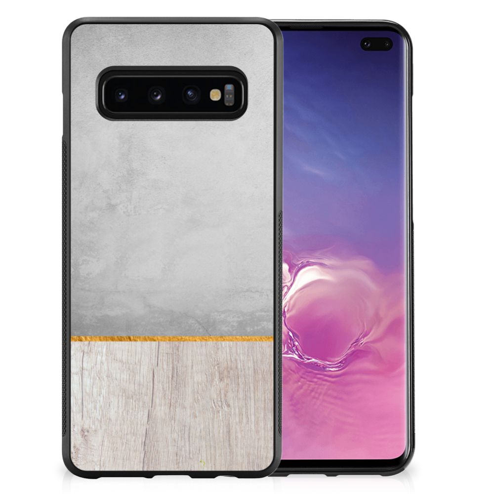 Samsung Galaxy S10+ Grip Case Wood Concrete