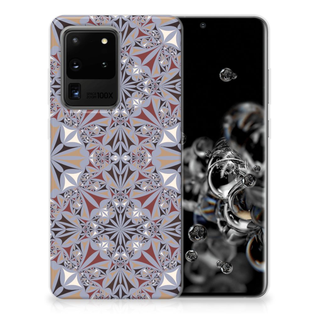 Samsung Galaxy S20 Ultra TPU Siliconen Hoesje Flower Tiles B2C Telecom