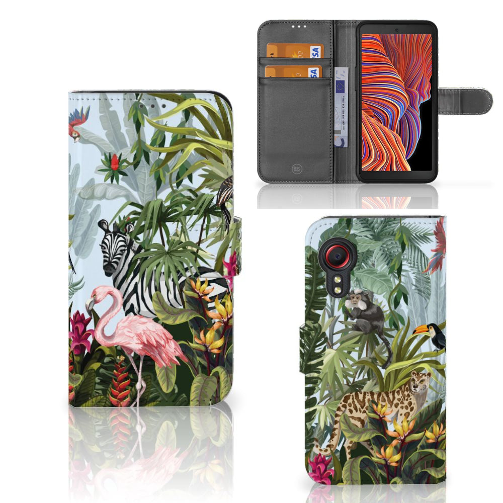 Telefoonhoesje met Pasjes voor Samsung Galaxy Xcover 5 Jungle