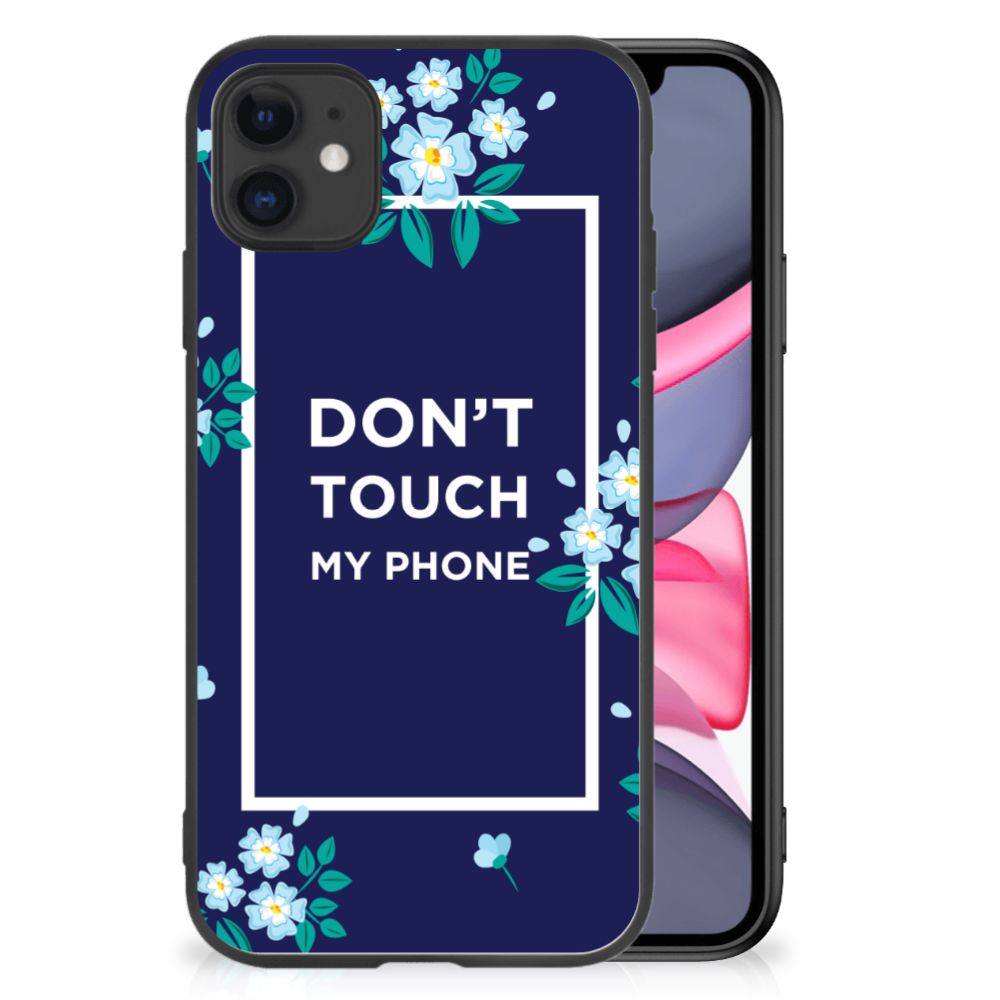 iPhone 11 Telefoon Hoesje Flowers Blue DTMP