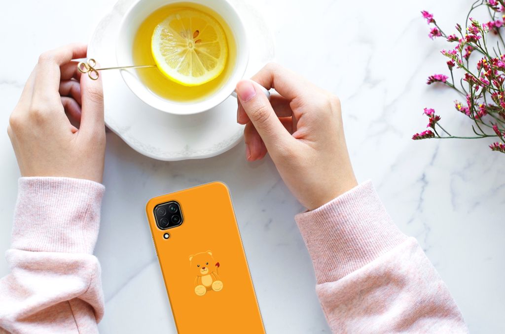 Huawei P40 Lite Telefoonhoesje met Naam Baby Beer