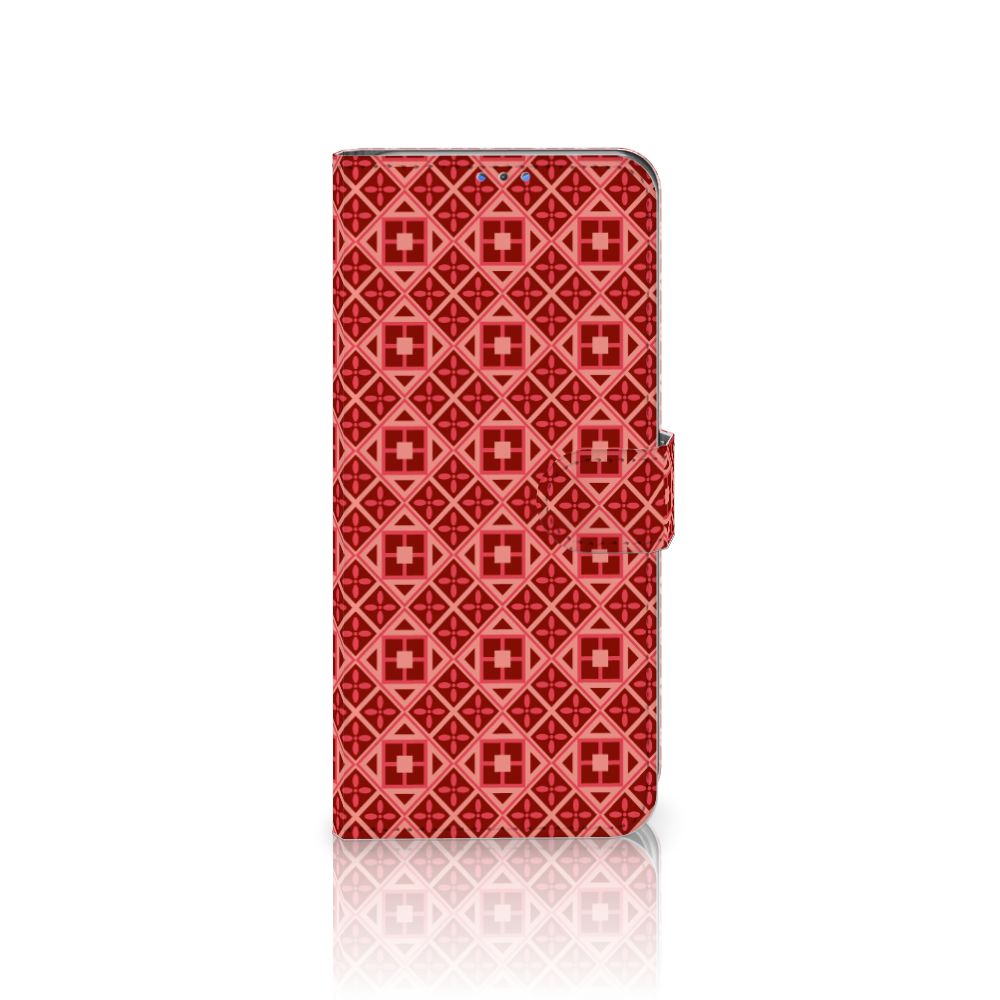 Motorola G8 Power Lite Telefoon Hoesje Batik Rood