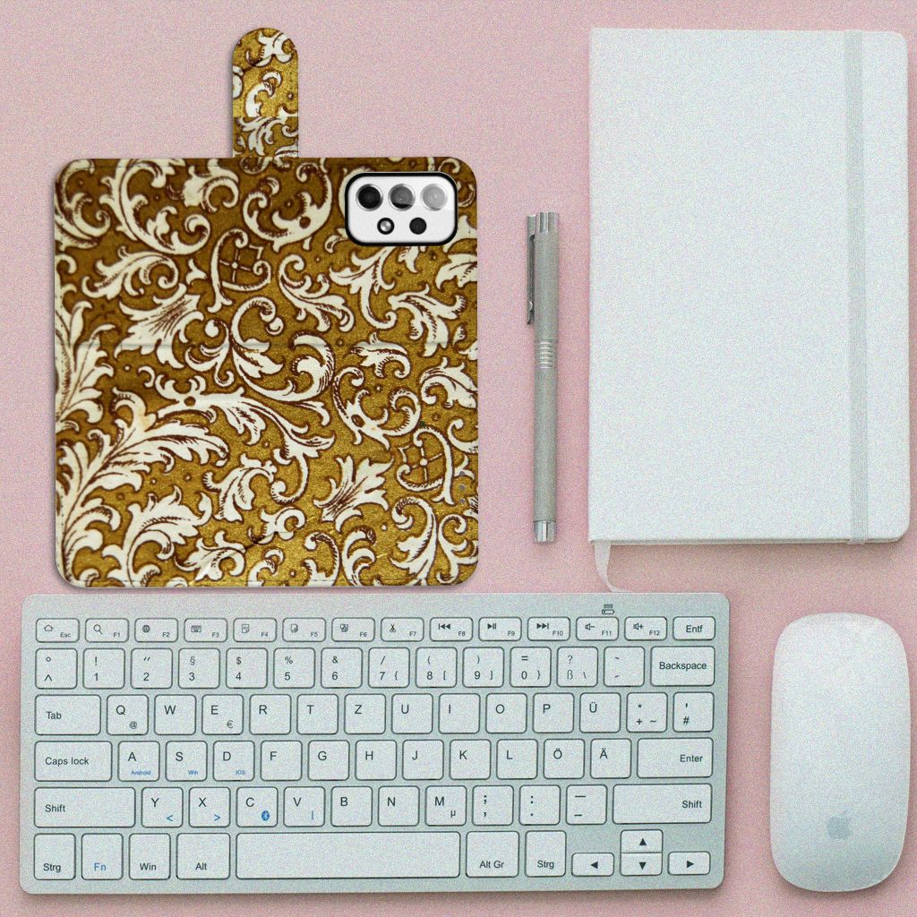 Wallet Case Samsung Galaxy A73 5G Barok Goud