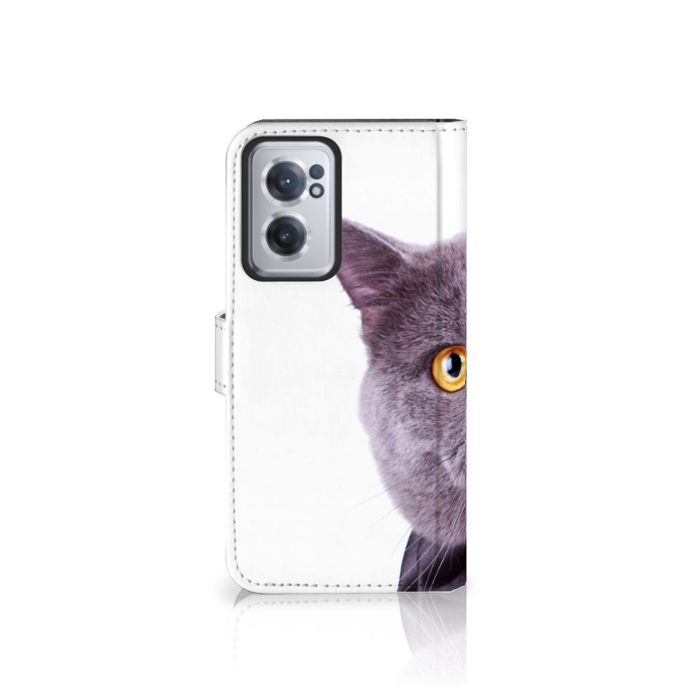 OnePlus Nord CE 2 Telefoonhoesje met Pasjes Kat