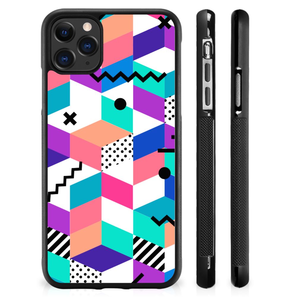 Apple iPhone 11 Pro Max Grip Case Blokken Kleurrijk B2C Telecom