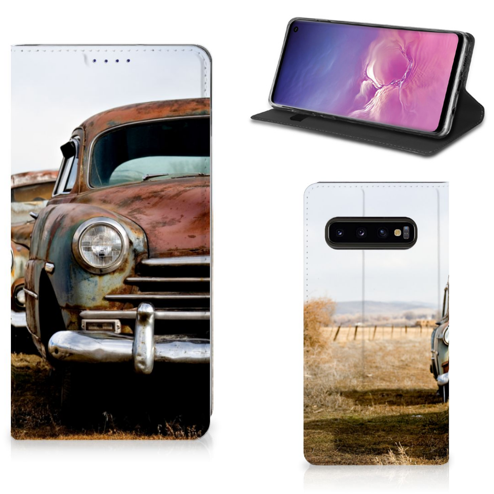 Samsung Galaxy S10 Stand Case Vintage Auto