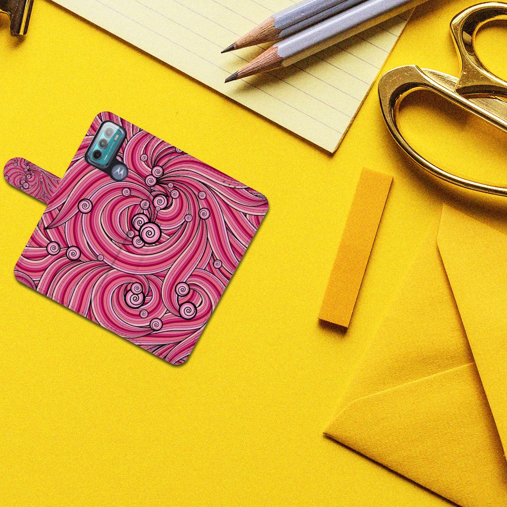 Motorola Moto G60 Hoesje Swirl Pink