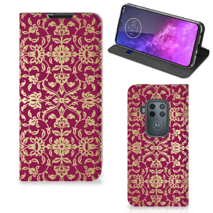 Telefoon Hoesje Motorola One Zoom Barok Pink