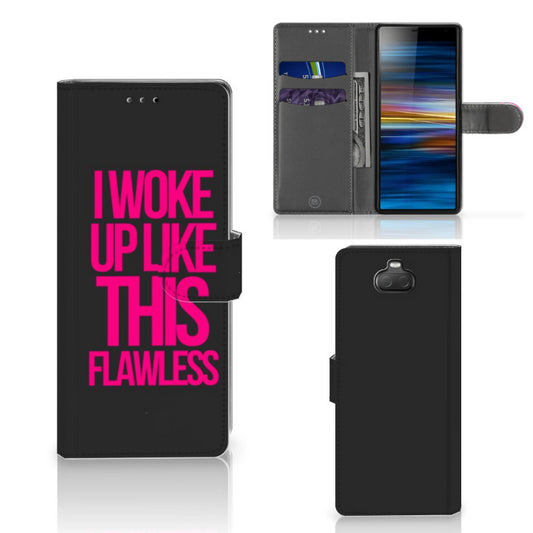 Sony Xperia 10 Hoesje met naam Woke Up - Origineel Cadeau Zelf Maken