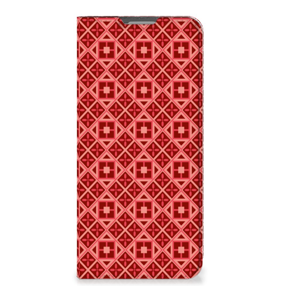 OPPO Reno8 Lite Hoesje met Magneet Batik Rood - B2C Telecom