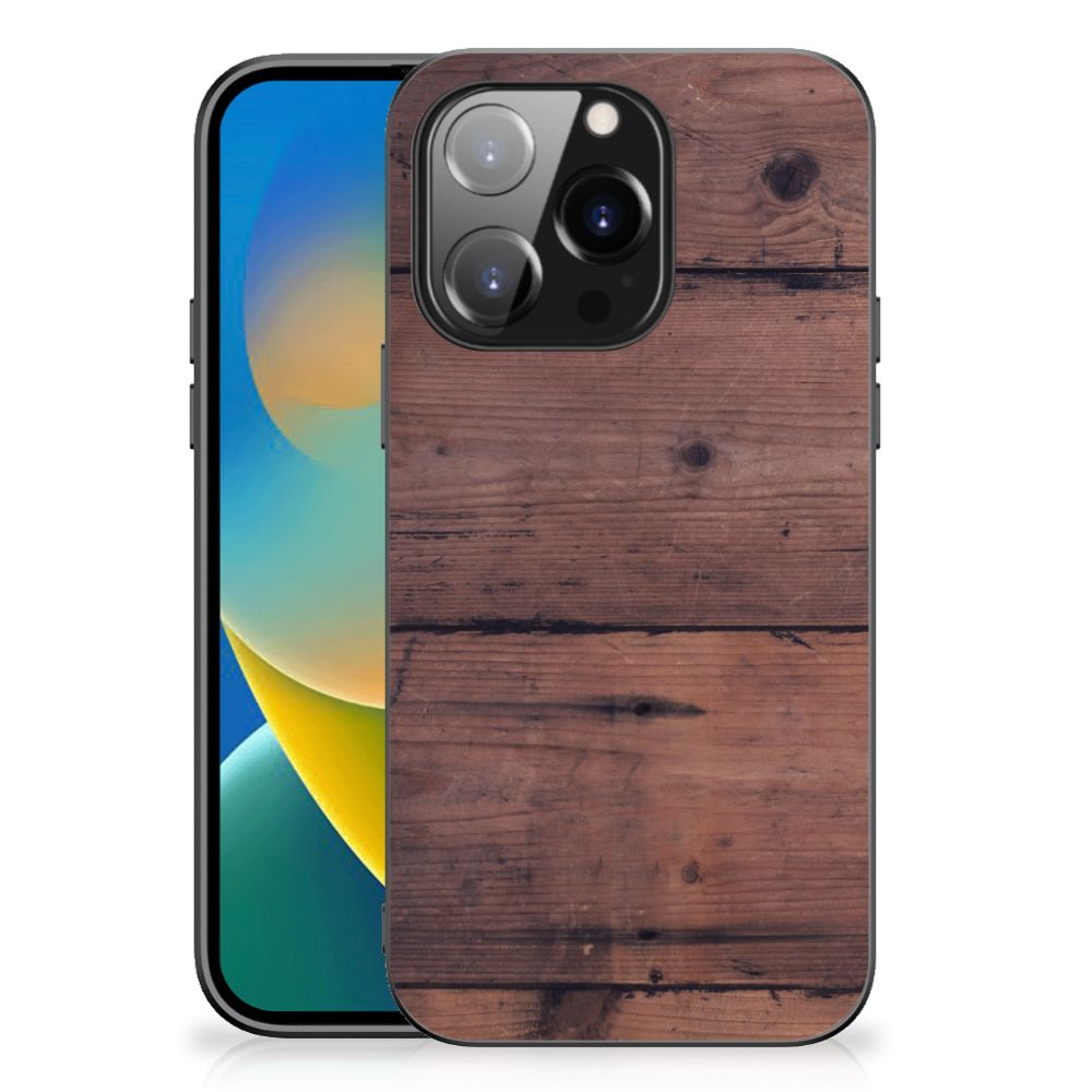 iPhone 14 Pro Houten Print Telefoonhoesje Old Wood B2C Telecom