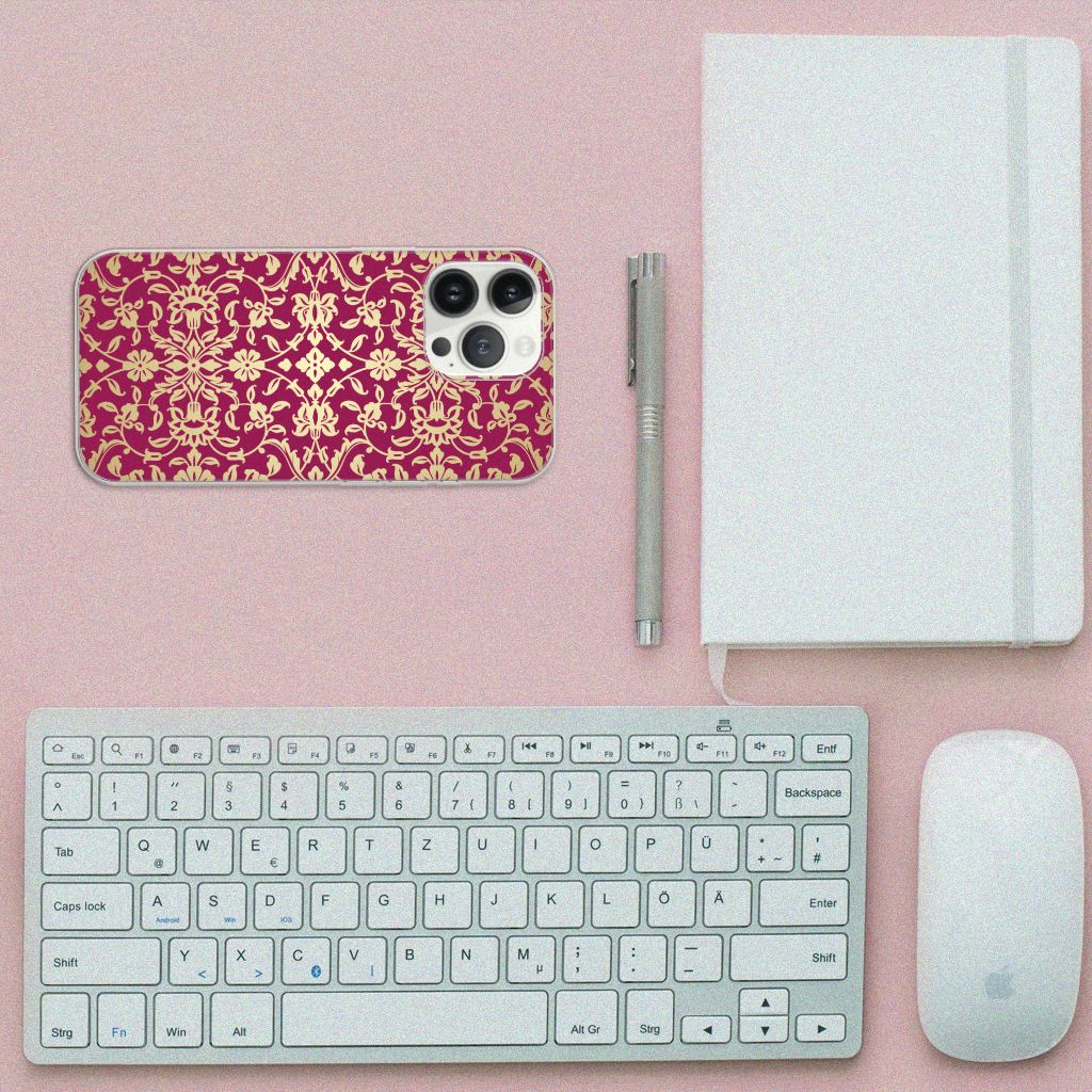 Siliconen Hoesje iPhone 13 Pro Max Barok Pink B2C Telecom