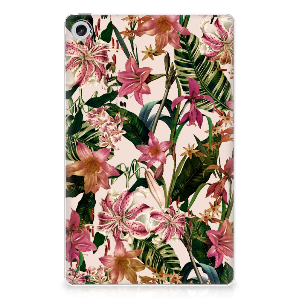 Lenovo Tab M10 Plus (3e generatie) Siliconen Hoesje Flowers - B2C Telecom