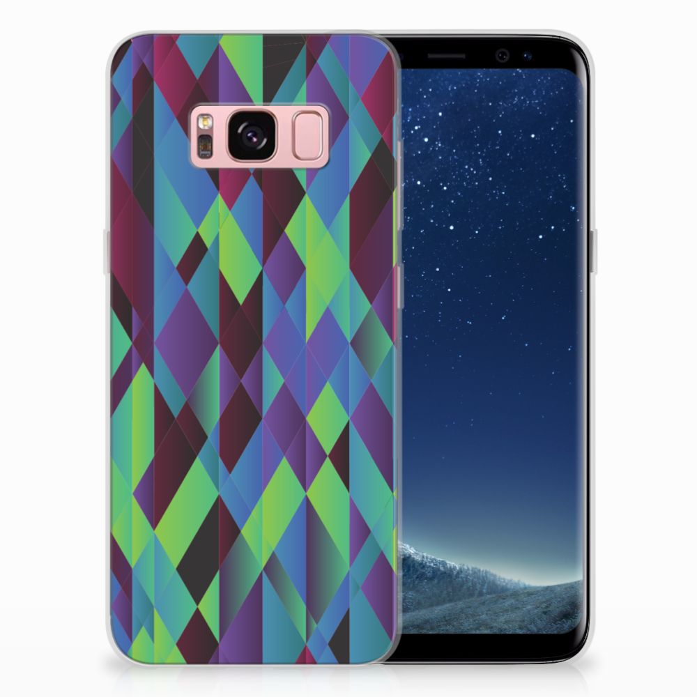 Samsung Galaxy S8 TPU Hoesje Abstract Green Blue