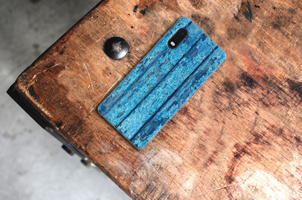 Samsung Xcover Pro Bumper Hoesje Wood Blue