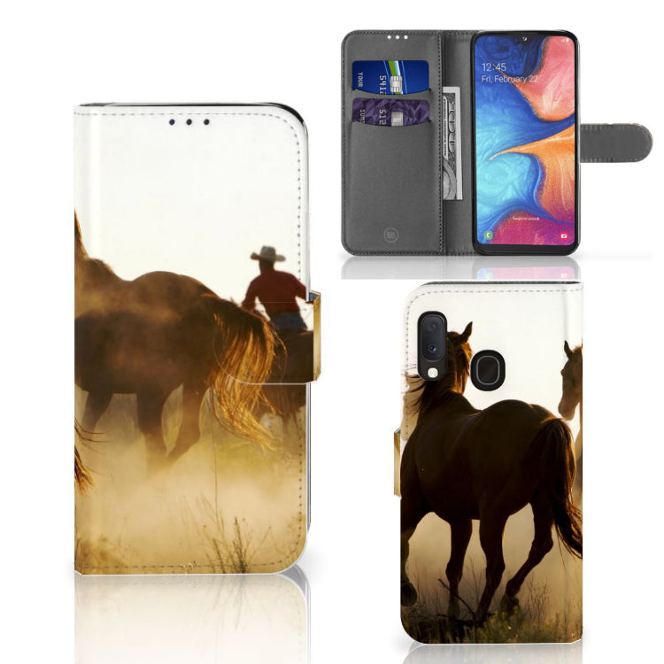 Samsung Galaxy A20e Telefoonhoesje met Pasjes Design Cowboy