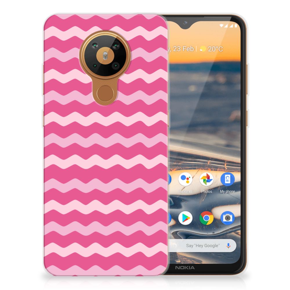 Nokia 5.3 TPU bumper Waves Pink B2C Telecom
