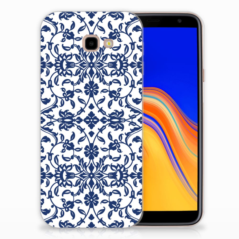 Samsung Galaxy J4 Plus (2018) TPU Case Flower Blue