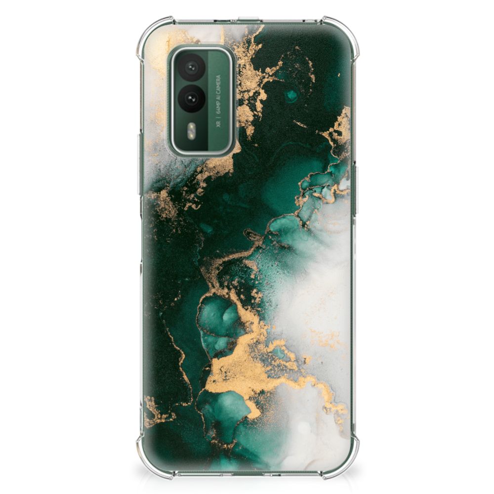 Anti-Shock Hoesje voor Nokia XR21 Marmer Groen