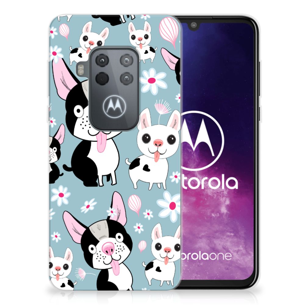 Motorola One Zoom TPU Hoesje Hondjes