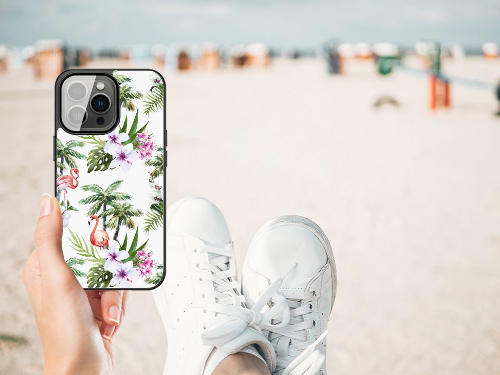 iPhone 13 Pro Max Dierenprint Telefoonhoesje Flamingo Palms B2C Telecom
