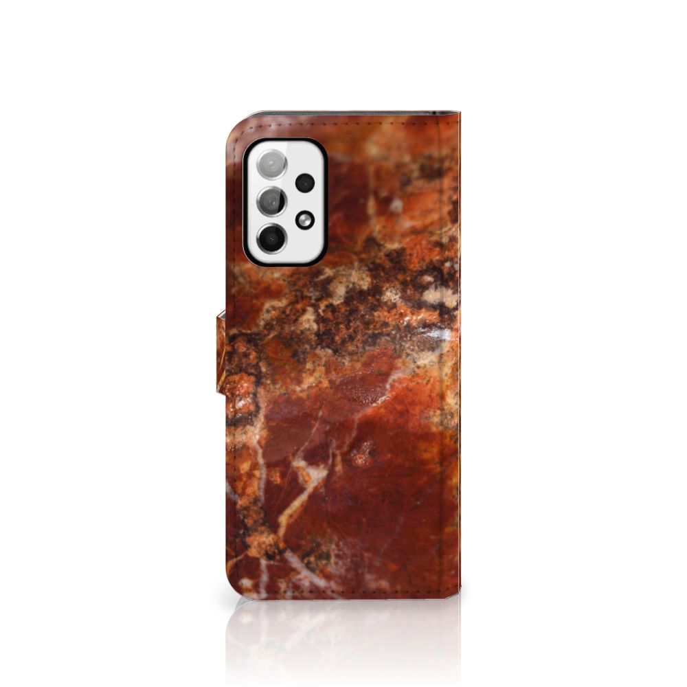 Samsung Galaxy A73 5G Bookcase Marmer Bruin