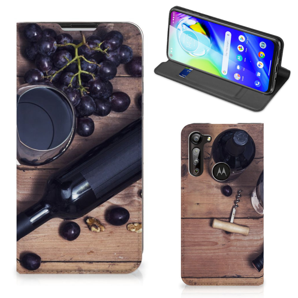 Motorola Moto G8 Power Flip Style Cover Wijn