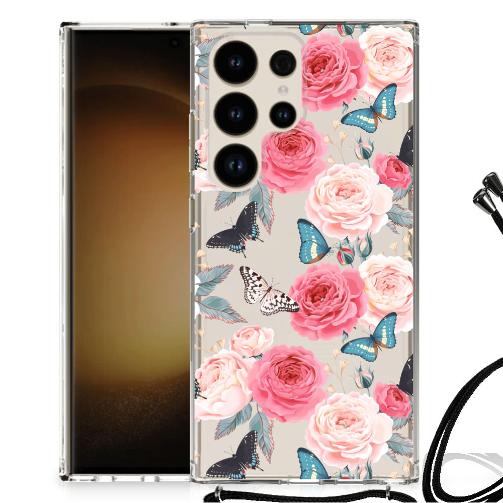 Samsung Galaxy S24 Ultra Case Butterfly Roses B2C Telecom