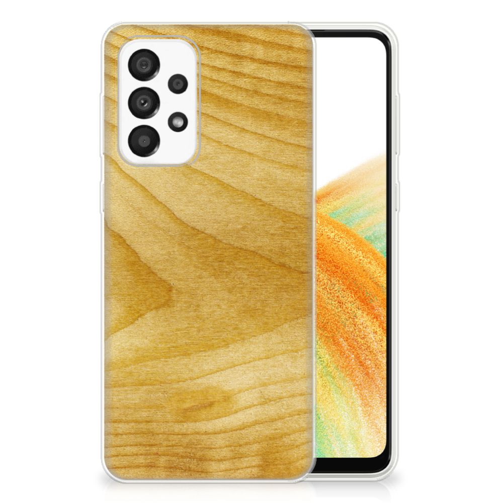Samsung Galaxy A33 5G Bumper Hoesje Licht Hout B2C Telecom
