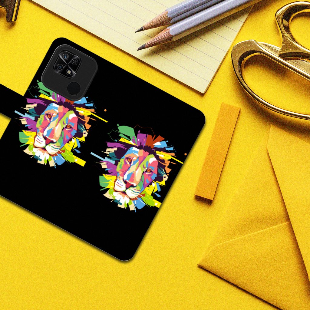 Xiaomi Redmi 10C Leuk Hoesje Lion Color