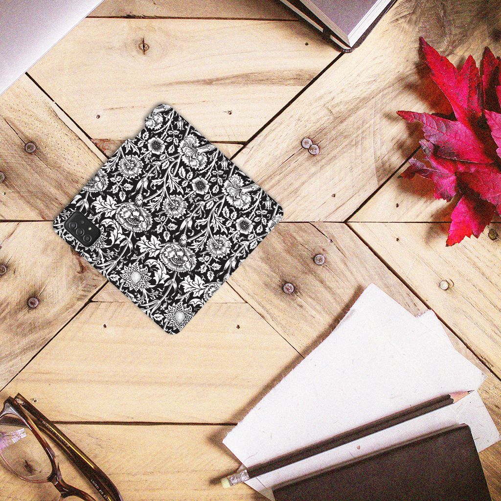 Samsung Galaxy A03s Smart Cover Black Flowers - B2C Telecom