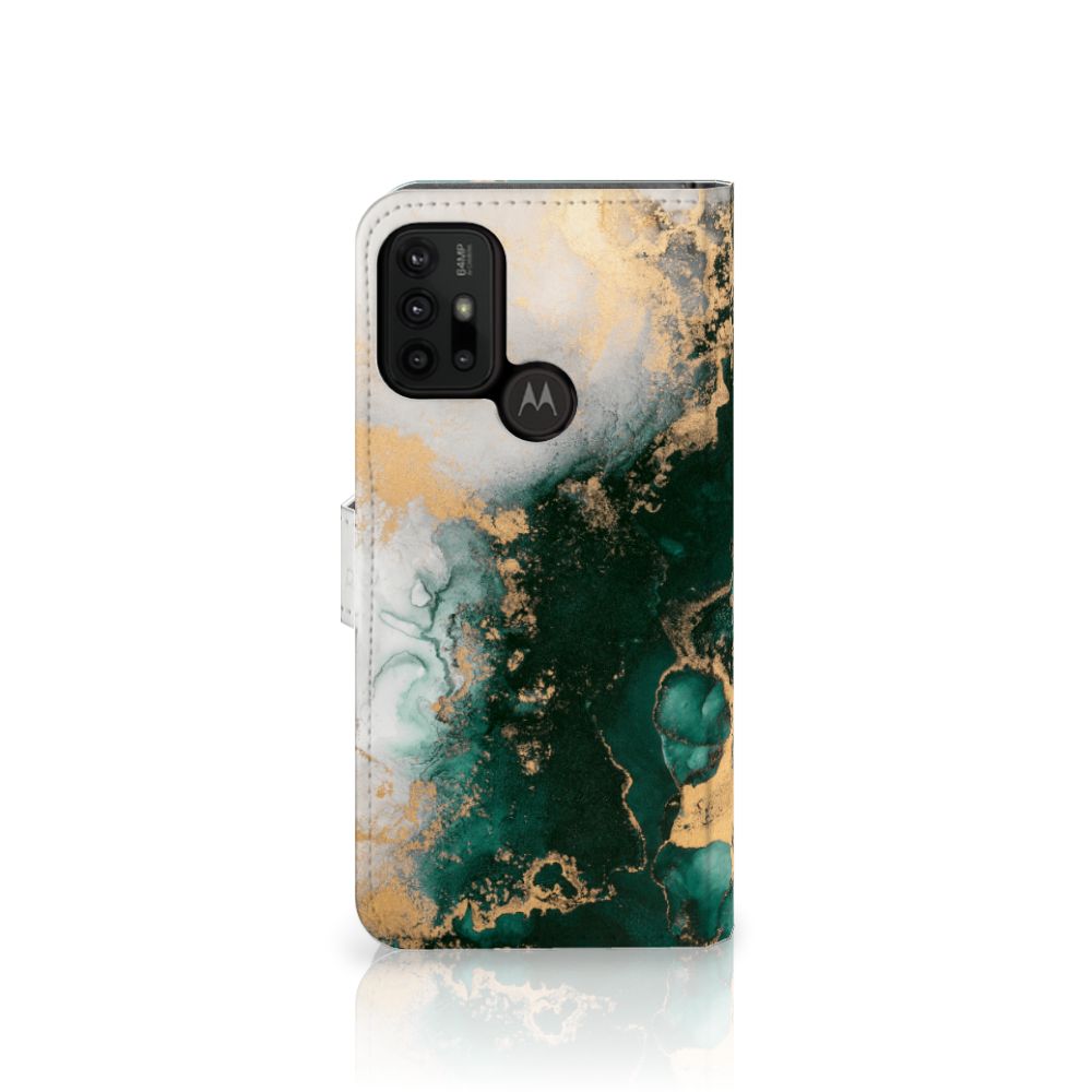 Bookcase voor Motorola Moto G10 | G20 | G30 Marmer Groen