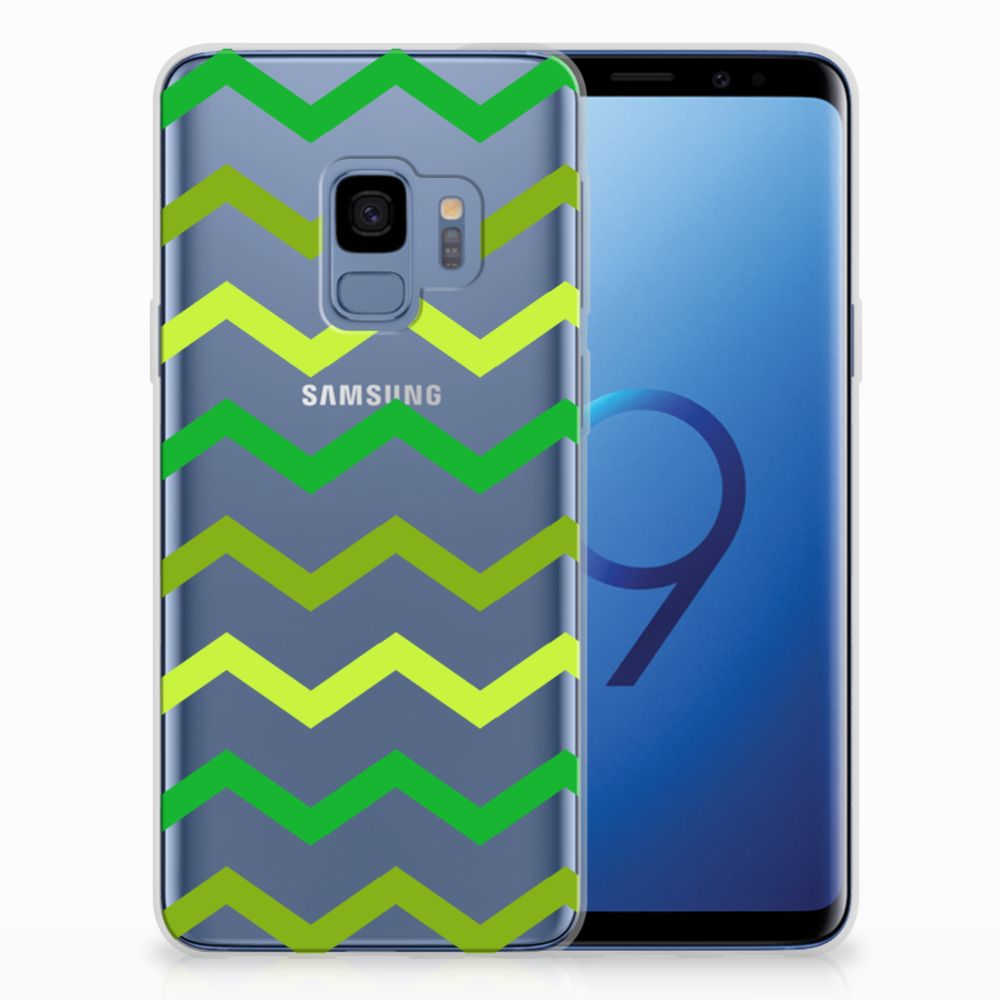 Samsung Galaxy S9 TPU bumper Zigzag Groen