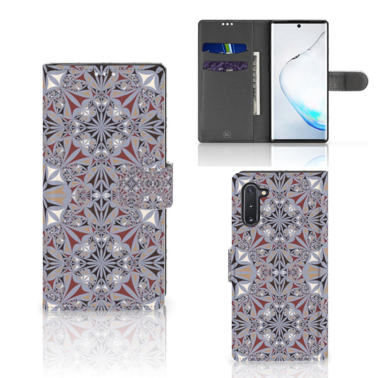 Samsung Galaxy Note 10 Bookcase Flower Tiles