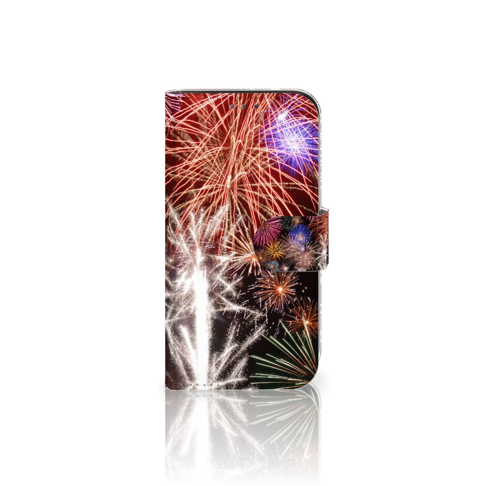 Apple iPhone 12 Mini Wallet Case met Pasjes Vuurwerk