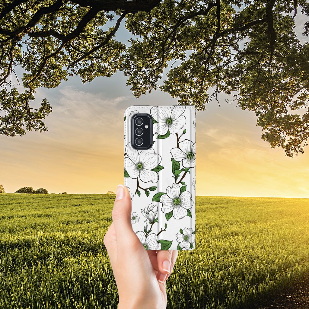 Samsung Galaxy M52 Smart Cover Dogwood Flowers - B2C Telecom