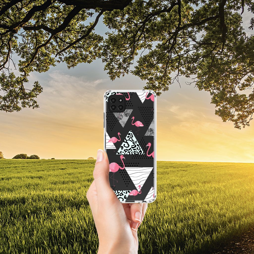 Samsung Galaxy A22 5G Case Anti-shock Flamingo Triangle B2C Telecom