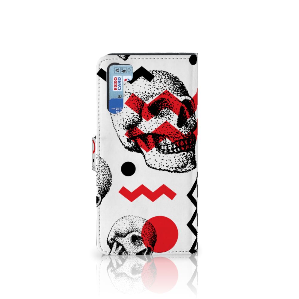 Telefoonhoesje met Naam OPPO A91 | Reno3 Skull Red